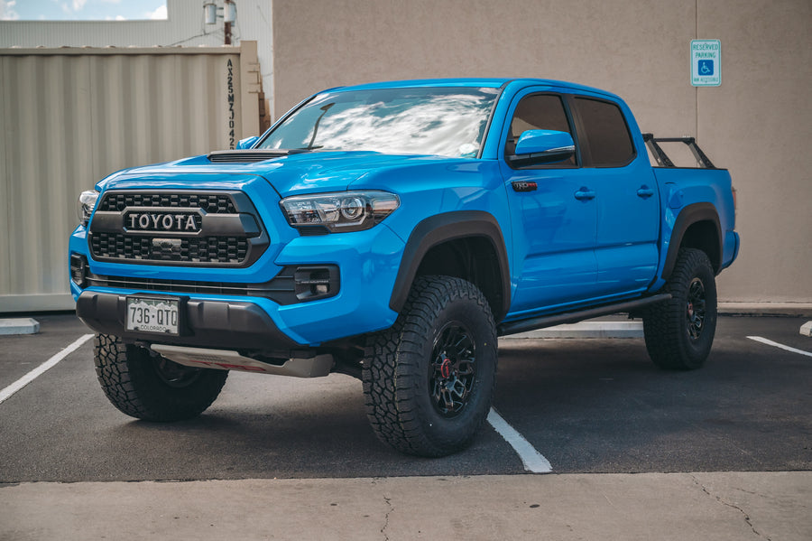 2016+ Toyota Tacoma Angled Sliders With Top Plate - RSG METALWORKS